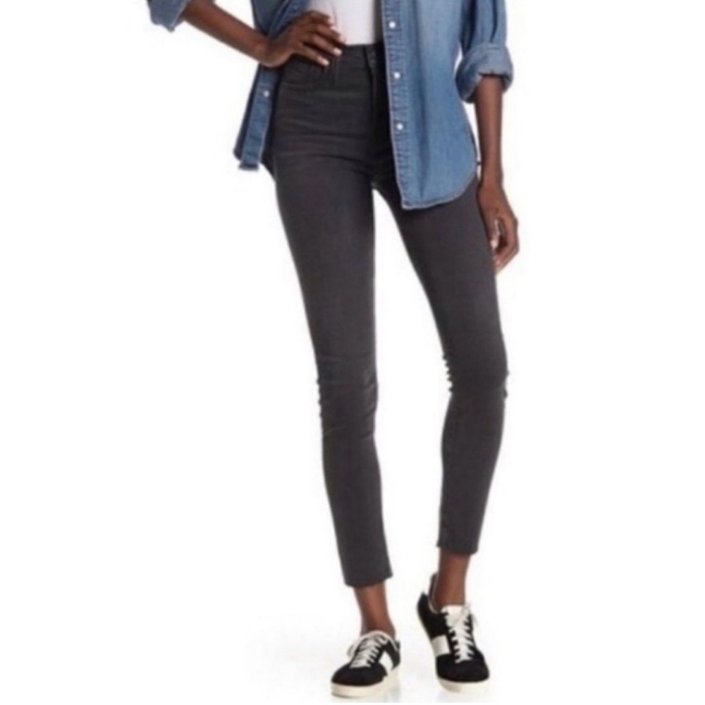 Madewell Women's 9" Mid Rise Skinny Jeans Size 31 Gray Raw Hems Style L9935